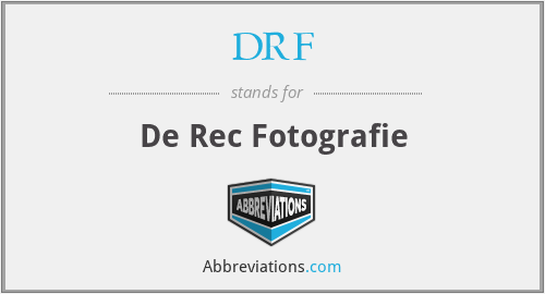 DRF - De Rec Fotografie