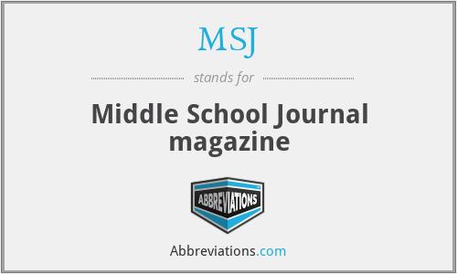 MSJ - Middle School Journal magazine