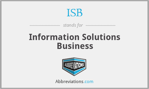 ISB - Information Solutions Business