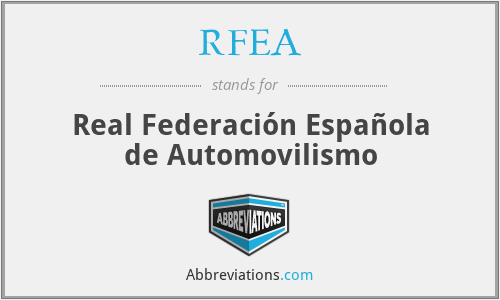 RFEA - Real Federación Española de Automovilismo