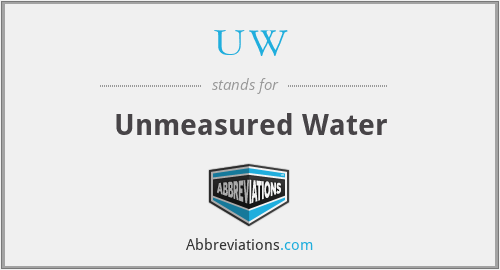 UW - Unmeasured Water