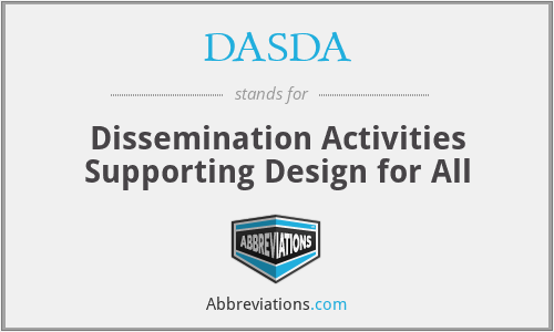 DASDA - Dissemination Activities Supporting Design for All