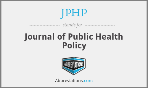 JPHP - Journal of Public Health Policy