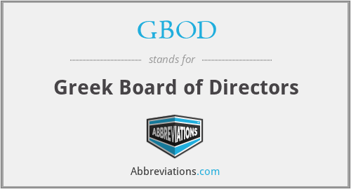 GBOD - Greek Board of Directors