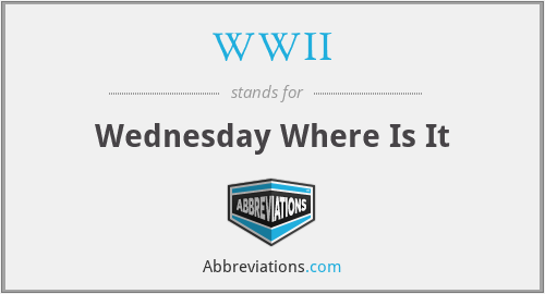 WWII - Wednesday Where Is It