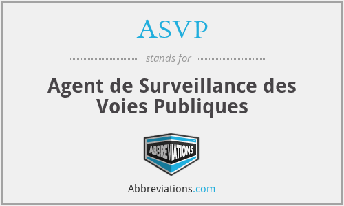 ASVP - Agent de Surveillance des Voies Publiques