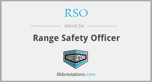 RSO - Range Safety Officer
