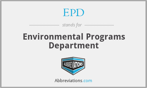 EPD - Environmental Programs Department