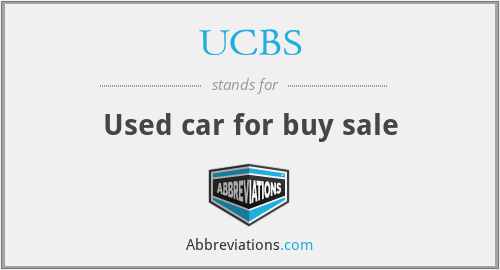 UCBS - Used car for buy sale