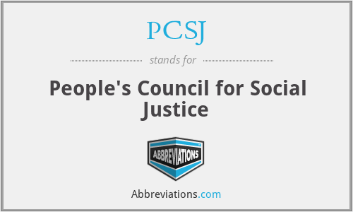 PCSJ - People's Council for Social Justice