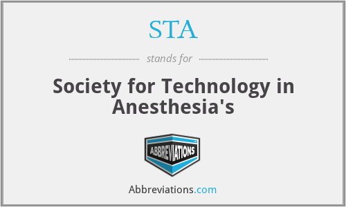 STA - Society for Technology in Anesthesia's