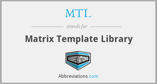 MTL - Matrix Template Library