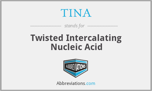 TINA - Twisted Intercalating Nucleic Acid