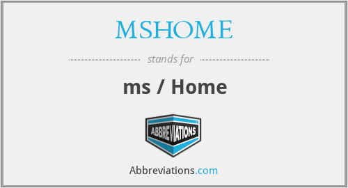 MSHOME - ms / Home