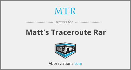 MTR - Matt's Traceroute Rar