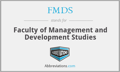 FMDS - Faculty of Management and Development Studies