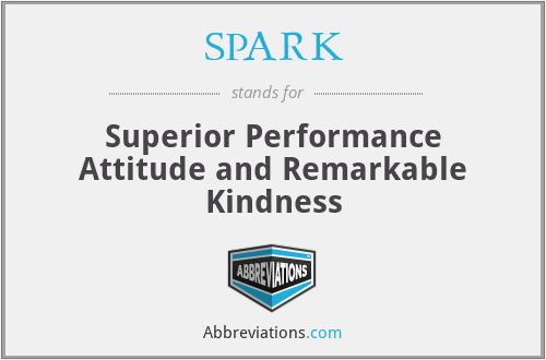 SPARK - Superior Performance Attitude and Remarkable Kindness