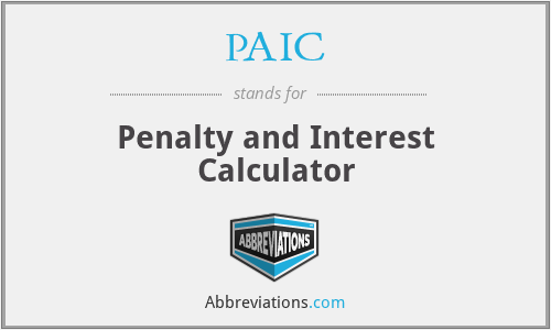 PAIC - Penalty and Interest Calculator