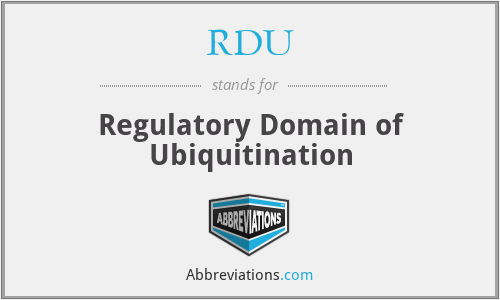 RDU - Regulatory Domain of Ubiquitination