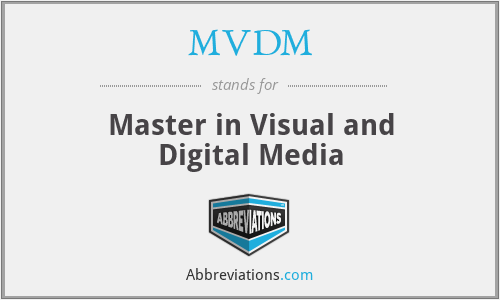 MVDM - Master in Visual and Digital Media