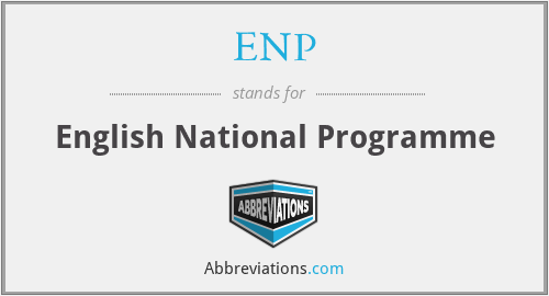 ENP - English National Programme