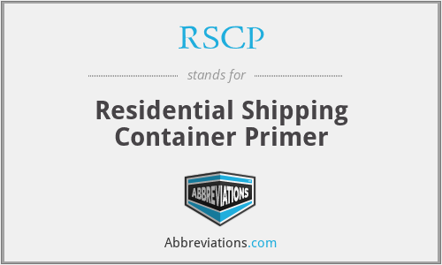 RSCP - Residential Shipping Container Primer