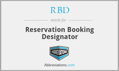 RBD - Reservation Booking Designator