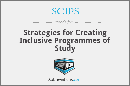 SCIPS - Strategies for Creating Inclusive Programmes of Study