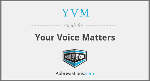 YVM - Your Voice Matters