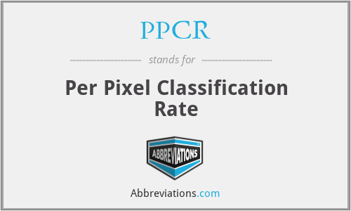 PPCR - Per Pixel Classification Rate