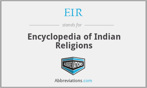 EIR - Encyclopedia of Indian Religions