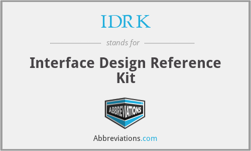 IDRK - Interface Design Reference Kit