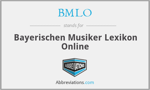 BMLO - Bayerischen Musiker Lexikon Online