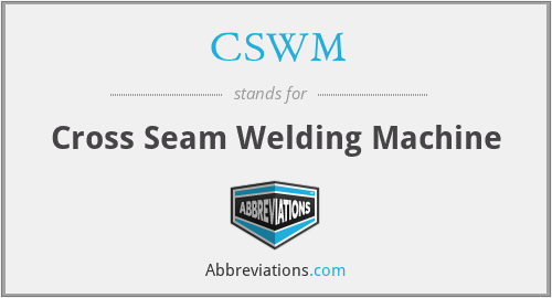 CSWM - Cross Seam Welding Machine