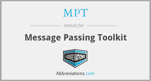 MPT - Message Passing Toolkit