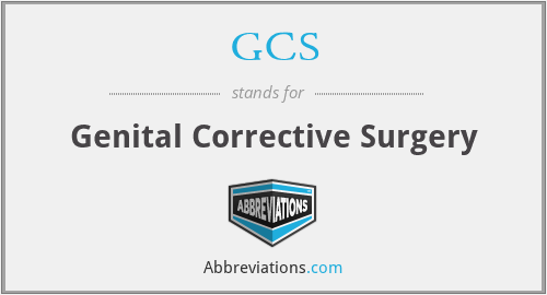 GCS - Genital Corrective Surgery