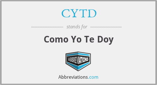 CYTD - Como Yo Te Doy