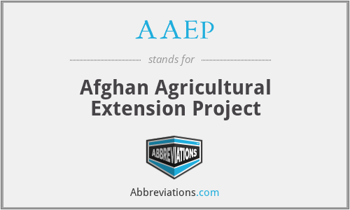 AAEP - Afghan Agricultural Extension Project