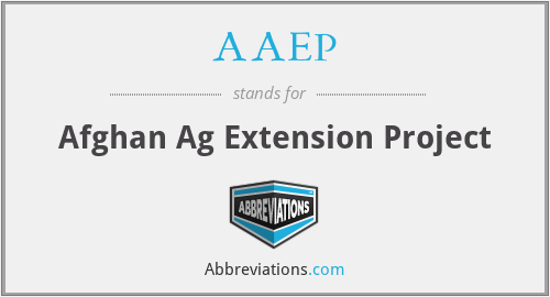 AAEP - Afghan Ag Extension Project