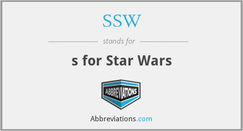 SSW - s for Star Wars