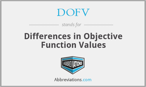 DOFV - Differences in Objective Function Values