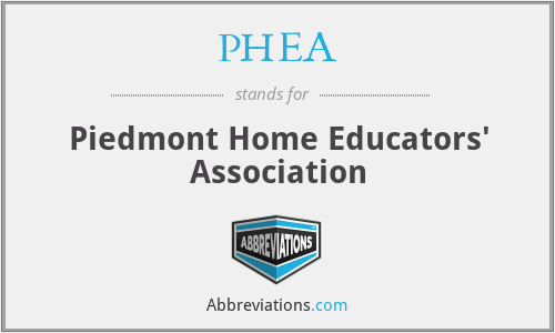 PHEA - Piedmont Home Educators' Association