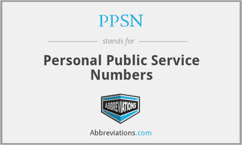 PPSN - Personal Public Service Numbers