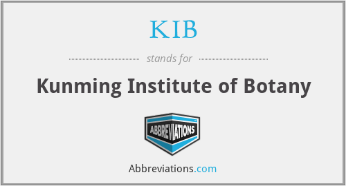 KIB - Kunming Institute of Botany