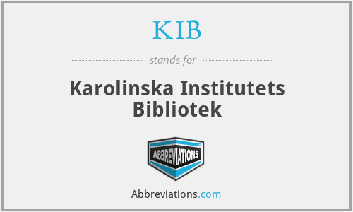 KIB - Karolinska Institutets Bibliotek