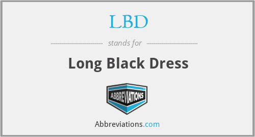 LBD - Long Black Dress
