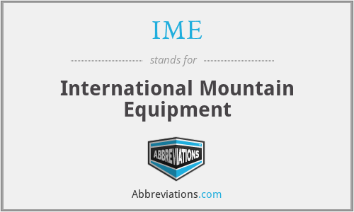 IME - International Mountain Equipment