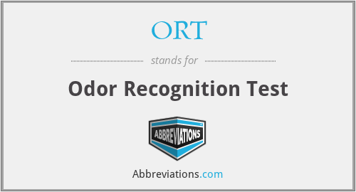 ORT - Odor Recognition Test