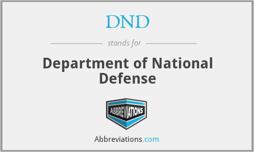 DND - Department of National Defense