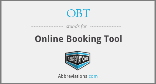 OBT - Online Booking Tool